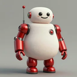 adventurer ( ( ( ( ( 1 9 5 0 s retro future robot android giant stay puft marshmallow man. muted colors. ) ) ) ) ) by jean baptiste monge!!!!!!!!!!!!!!!!!!!!!!!!! chrome red