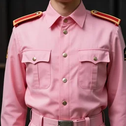 soldier with pink uniform, detailled photo, pulitzer price