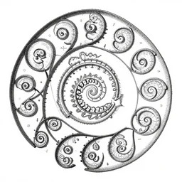 a mathematically generated pattern of spiral of theodorus