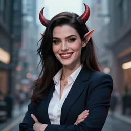 epic professional digital portrait art of 🧛‍♀️👩‍💼😉,best on artstation, cgsociety, wlop, Behance, pixiv, astonishing, impressive, outstanding, epic, cinematic, stunning, gorgeous, concept artwork, much detail, much wow, masterpiece.