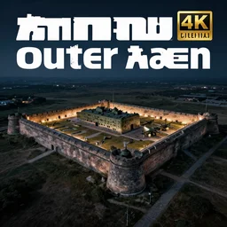 : photojournalism. composition : extreme long shot. key words : digital art ; detailed ; 4 k. scenery : the military fortress of outer heaven ; circa 1 9 9 5. details : at night.