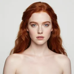 full portrait of katherine mcnamara as a hunter, fairy motif, red hair, pale skin, pelt armor, extremely detailed, digital illustration, by rossdraws, alphonse mucha, frank fanzzeta, collectible card art