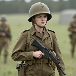 Katherine mcnamara as a WWII soldier, HD