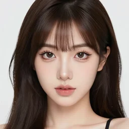 photo of a woman with anime hair and anime makeup