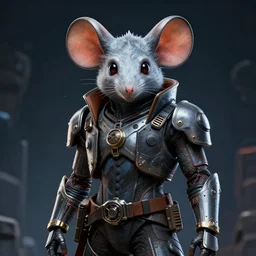 spacepunk mouse king portrait, ismail inceoglu