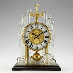 a glass wall clock designed by rene lalique