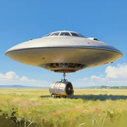 of a ufo plane being refueled, landscape painting, fine art, trending on artstation, smooth draw, sharp focus, digital art, bright colors, no anomaly, high detailed, high resolution.