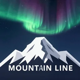 mountain line in outer space, mountain label, northern lights in methocosmos or outer space, almost like in the sky or all in the amazing outdoors view, long exposure, 8 k resolution, trending on artstation