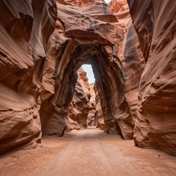a large cave entrance encompassing 1 0 miles in a large canyon. dream like, surreal.