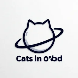 stylized logo of design company'cats in orbit'