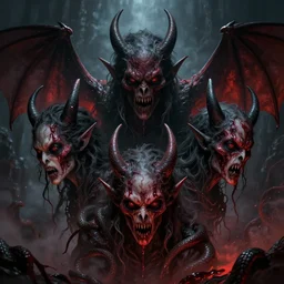three bat head, demonic parasite, snake, blood, insanity, hell, war, despair, dread, digital art, 4 k, fantasy, cinematic, lovecraft, horror, detail, epic, dark, terror, leesha hannigan, wayne haag, reyna rochin, ignacio fernandez rios, mark ryden, iris van herpen, best on artstation, best on cgsociety