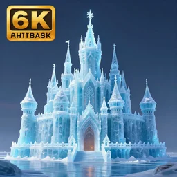Ice castle, greg rutkowski, trending on artstation, 4k