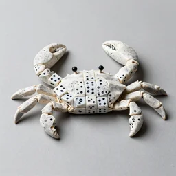 crab made of dice feeling lonely