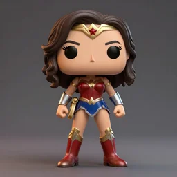 fasihion model full body character gal gadot face as wonder woman action figure funko pop, octane render, cgsociety, nendroid, anime, disney, pixar, 8 k, hd, dof, volumetric lighting by alex ross