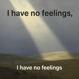 explain this phrase with a painting : i have no feelings