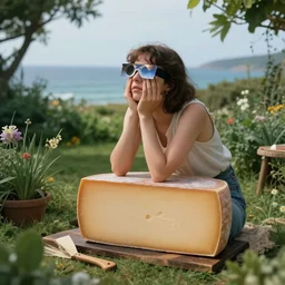 pensive, garden, sea, eclipse, cheese