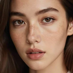 photo by jimmy nelsson, beautiful woman's face closeup, freckels, seductive, face shot, facing the camera