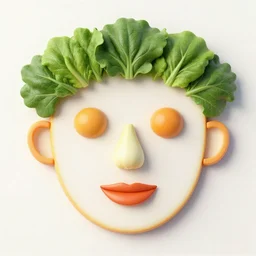 face made of vegetables