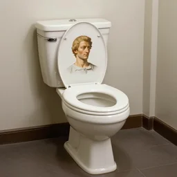 photograph of a toilet. the toilet was painted by michaelangelo.