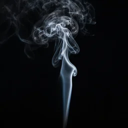smoke on black background