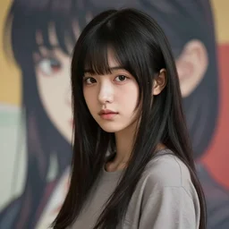 beautiful girl, background of hajime sorayama, portrait character concept style trending on artstation concept art detailed octane render cinematic photo - realistic 8 k high detailed