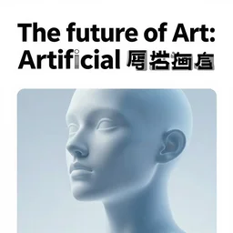 quadtrych banner for an article called the future of art : artificial intelligence
