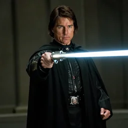 (tom cruise!!) using force lighting, palpatine