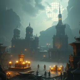 ilustration of 🇪🇬 in the 🔮, 🤖, fantasy, detailed, volumetric lighting, intricate details, raytracing, great complexity, cinematic, film, 1 2 8 k, octane render, trending on artstation by james c christensen and mandy jurgens