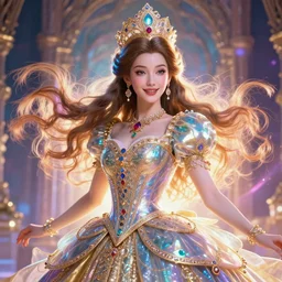 portrait of princess, beautiful, attractive, glowing, ornate and intricate, jaw dropping, dynamic lighting, colorful, fairy tale, intricate and detailed, 4 k octane render,, gorgeous