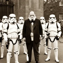 stormtroopers visiting winston churchill old photo