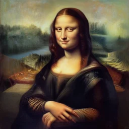 realistic creepy cyborg robotic monalisa with spider hands metallic highly detailed in 8 k sharp focus oil painting