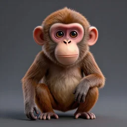 portrait 3 d render of monke