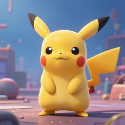 lofi  BioPunk Pokemon Pikachu portrait Pixar style by Tristan Eaton_Stanley Artgerm and Tom Bagshaw,