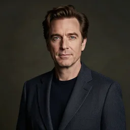 medium portrait of the most famous actor alive, studio lighting, medium shot