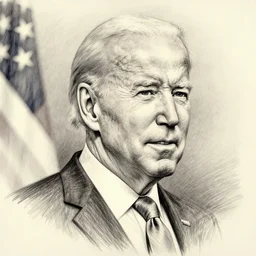 milt kahl pencil sketch of joe biden