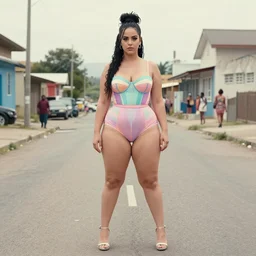 still from music video of katy perry from die antwoord standing in a township street, street fashion clothing,! haute couture!, full figure painting by martine johanna, njideka akunyili crosby, rossdraws, pastel color palette, 2 4 mm lens