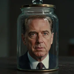 film still of nixons head in a jar in the new scifi movie, 4 k