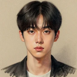 a drawing by kim jung gi, portrait, trending on artstation