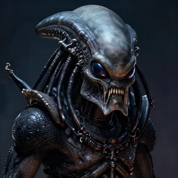the predator movie, closeup portrait, dark fantasy, scifi, volumetric lights, intricate, intense detail, digital painting, artstation, concept art, smooth, sharp focus, cinematic, illustration, alien, style of h. r. giger, greg rutkowski, alphonse mucha, kentaro miura, 4 k