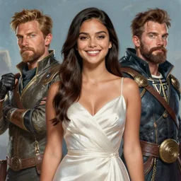 portrait of beautiful happy young ana de armas wearing a beautiful silky white dress, half life 2, dishonored 2, painted by greg rutkowski, painted by stanley artgerm, painted by igor kieryluk, digital art, promotional art, trending on artstation