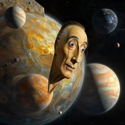 The epic colossal Wall between multiple planets, by Salvador Dali, by Bruce Pennington, trending on artstation, top on pixiv, masterpiece, cinematic composition, dynamic, detailed, beautiful lighting, outer space, interstellar, astronomical, 8K, no frames,