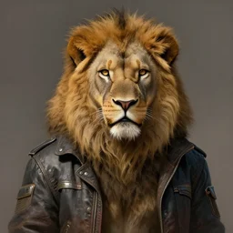 lion with a jacket portrait, jin - roh, d & d, sci - fi, portrait, highly detailed, digital painting, trending on artstation, concept art, sharp focus, illustration, art by artgerm and greg rutkowski and magali villeneuve