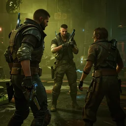 Mennonite Amish revenge scene still. Cyberpunk 2077. CP2077. 3840 x 2160