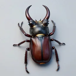 a 3 d render of a stagbeetle warrior, hyper realistic, fully detailed, anatomy, realistic lighting, octane render, unreal engine, 4 k,