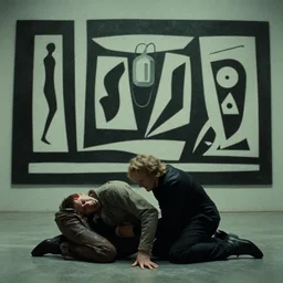 cruelty, film still from the movie directed by denis villeneuve and david cronenberg with art direction by h. r. giger and mc escher