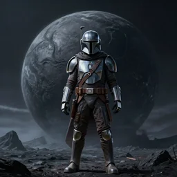A large, dark volcanic planet with shadows coming out of it, concept art by Doug Chiang cinematic, realistic painting, high definition, very detailed, extremely high detail, photo realistic, concept art, the Mandalorian concept art style