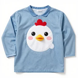 inmate clothes and cute chicken face