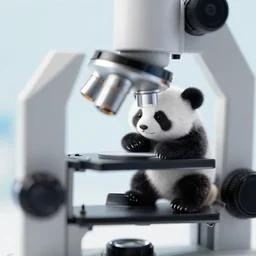 microscopic panda found in microscope