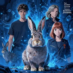 a rabbit by ilya kuvshinov and anna dittmann and studio ghibli and wlop and rossdraws, digital art, blue lighting, trending on artstation, anime arts, featured on pixiv, blue lighting, hd, 8 k, highly detailed, good lighting, beautiful, epic, masterpiece