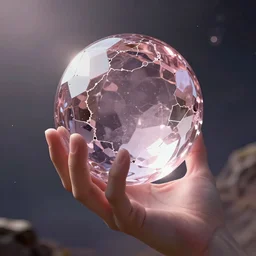A digital art. A rip in spacetime. Did this device in his hand open a portal to another dimension or reality?! rose quartz by Greg Simkins curvaceous